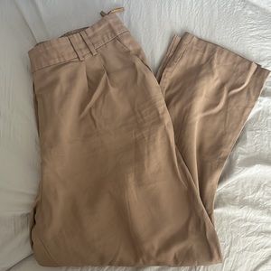 Tan Wide Leg Pants